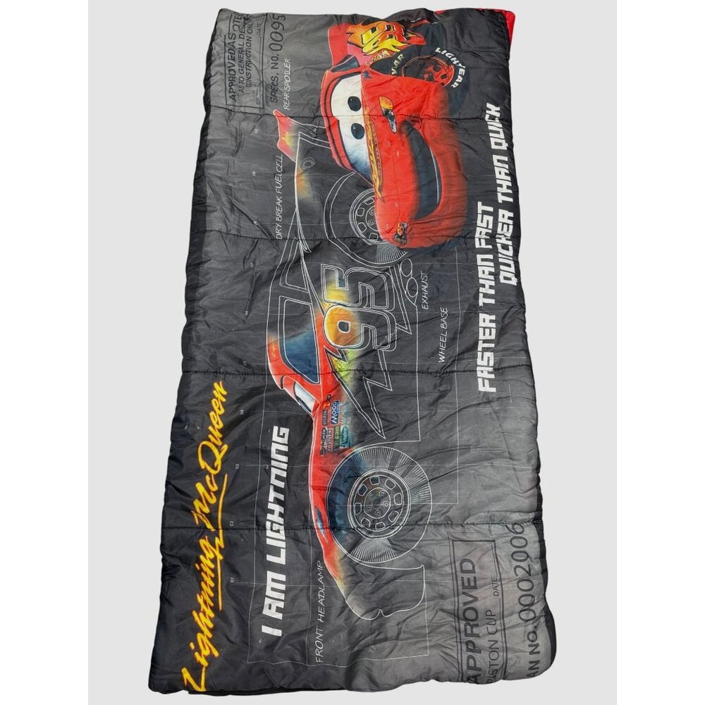 Disney Pixar Kids Boy Sleeping Bag Cars Characters black / Multicolor with bag